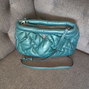 Kurt Geiger Teal Quilted Leather Shoulder Bag